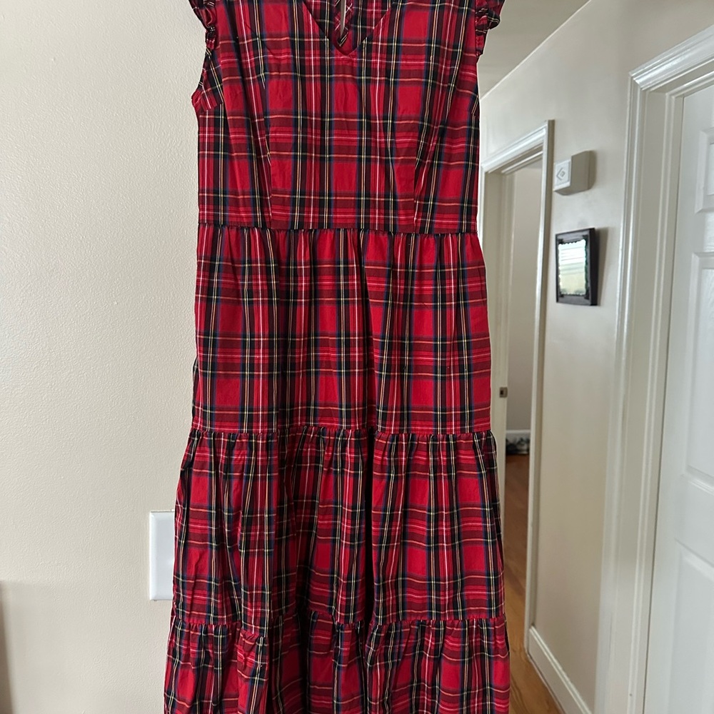 J. Crew Red and Blue Plaid Dress